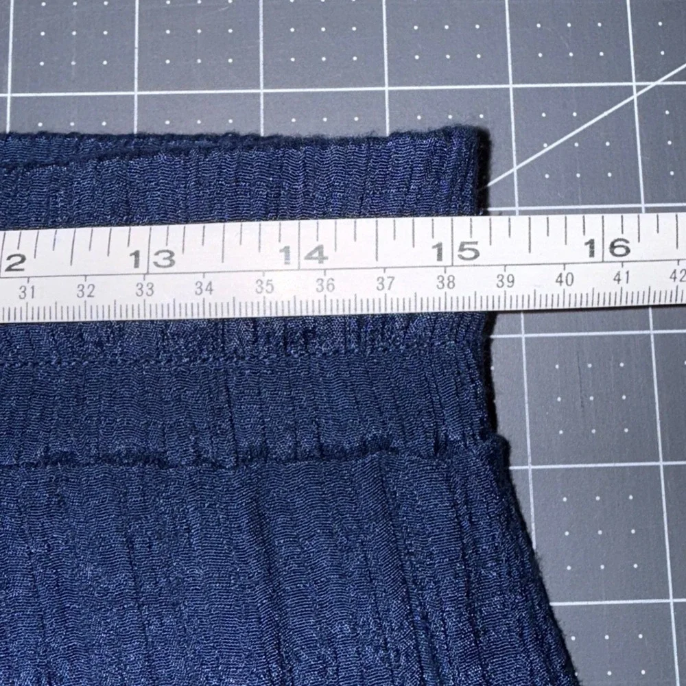 Cottage Coastal Boho Peasant Navy Tiered Maxi Skirt Gauze Tassel Size Medium